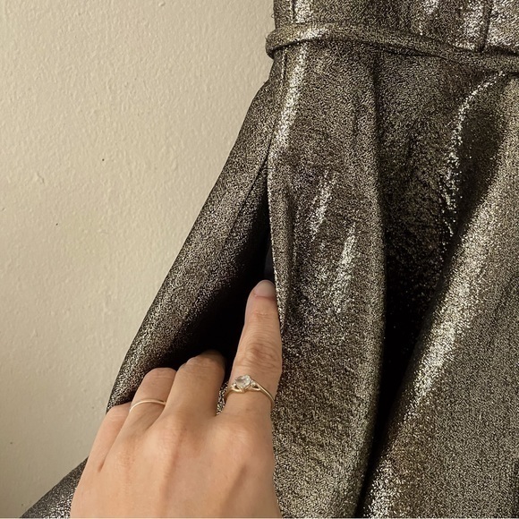 LA FEMME Metallic Fit & Flare Cocktail Dress Size 8 - Picture 10 of 13
